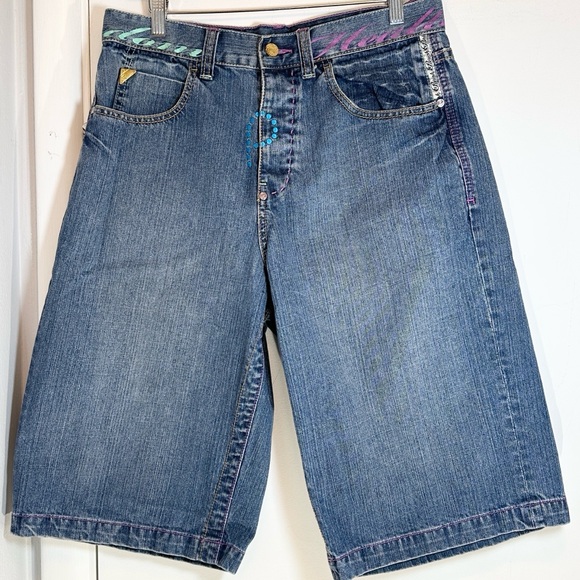 Parish Light Blue-Wash Cotton Denim Shorts 32 waist NWOT - Picture 5 of 16